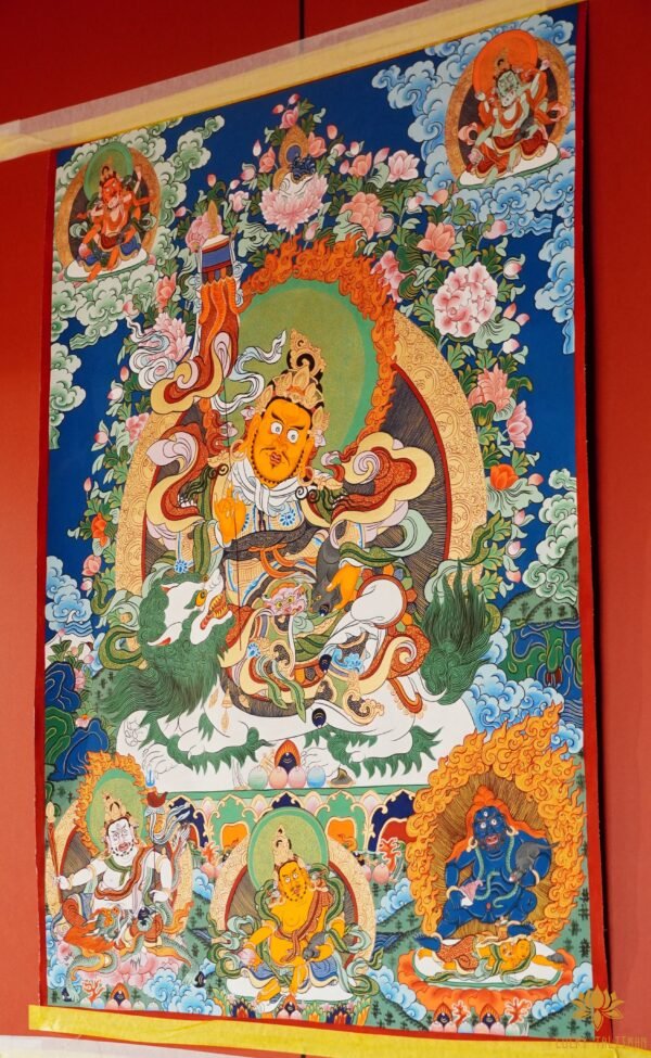中國熱貢原礦手繪财宝天王+五路财神（寺廟加持）：圖片 3