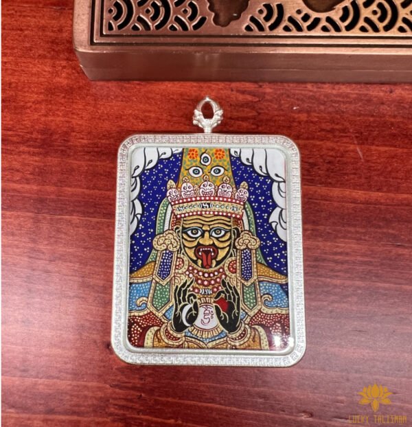 中國熱貢原礦手繪招財祛病護佑平安女財神紮基拉姆唐卡（寺廟加持）：圖片 5